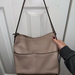 Kate Spade Beige Leather Shoulder Bag
